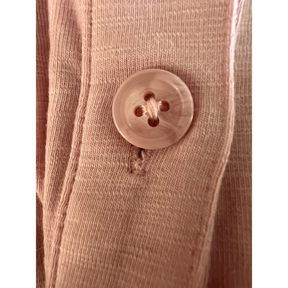 Belle by Kim Gravel Shirt XXS Mauve Slub Knit Button Front Long Sleeve Casual - Picture 7 of 12